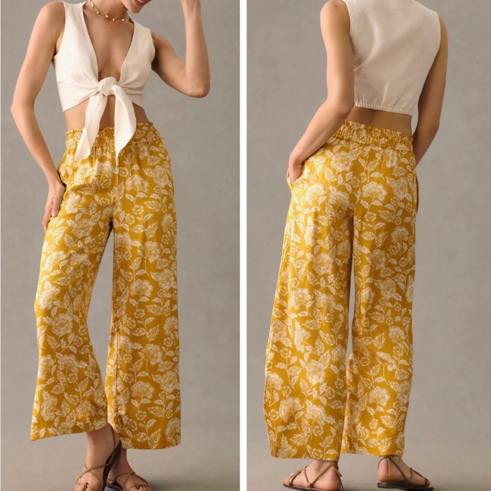 By Anthroplogie Wide Leg Pull On Pants